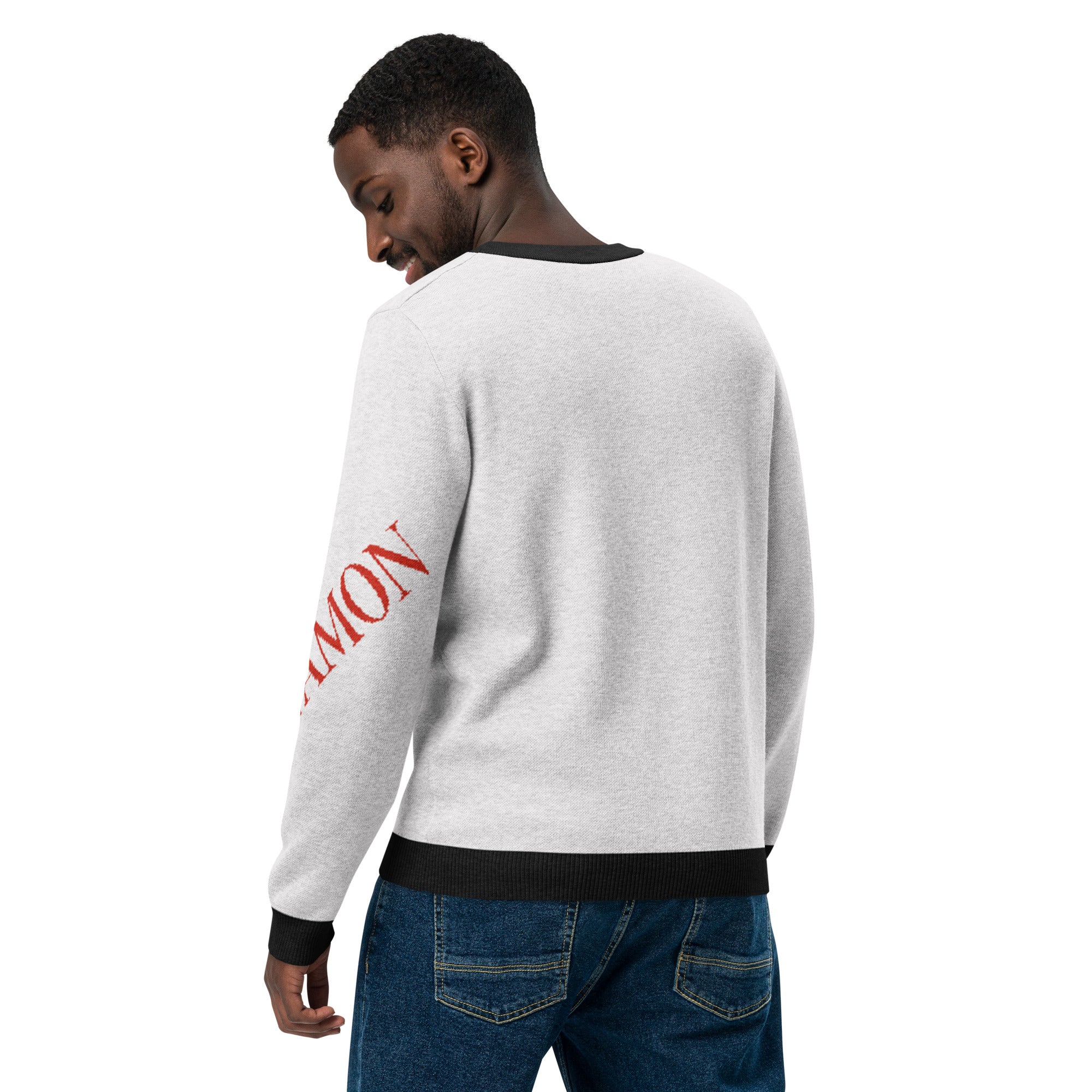 Red K Knitted Crew Neck Sweater