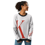 Red K Knitted Crew Neck Sweater