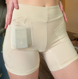 nude pump shorts with insulin pump